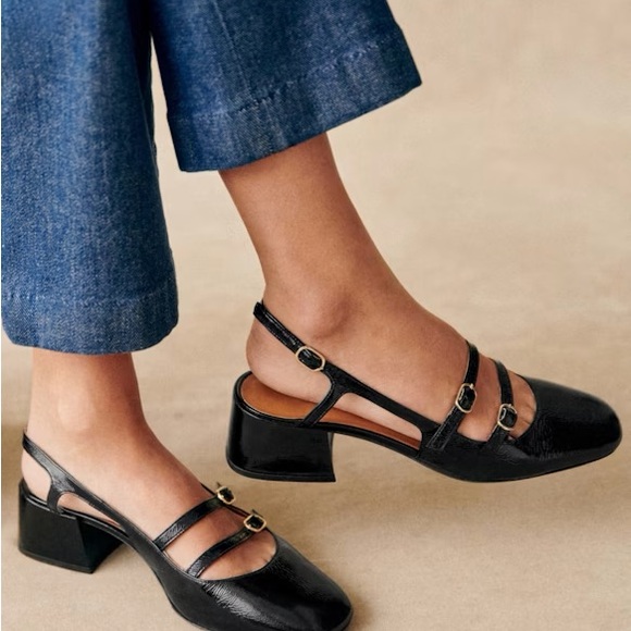 Sezane Shoes - Sezane Paula Babies- Patent Black